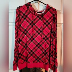 Red and black lightweight hoodie